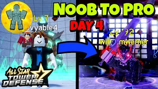 ASTD Noob to Pro Day 4 First 7 Star Unit! | All Star Tower Defense Roblox