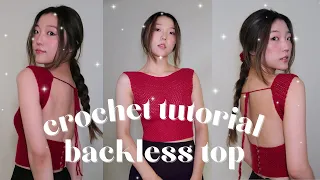 how to make a backless crochet top | spring/ summer crochet tutorial