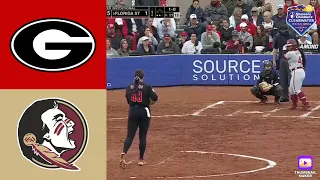 Georgia Softball Highlights vs Florida State | 2024 Clearwater Invitational Highlights | 2/17/24