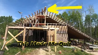 This Really Hurt...I Had To Quit Early Today From Building Our Off Grid Post And Beam Building.