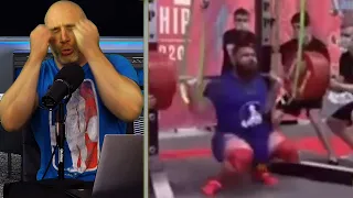 Pro-Powerlifter (Alexander Sedykh) Suffers HORRIBLE 400kg Squat Accident REACTION!