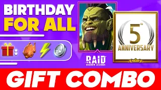 5TH ANNIVERSARY 🎁Raid Shadow Legends Free Champions🎁HOW TO GET ALL BONUSES