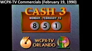 WCPX [CBS] Commercials | 2/19/1990