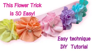 DIY | So Easy Tutorial Flower ribbon craft idea #diy #tutorial #howto