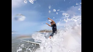 Surfing Hurricane Ida - Galveston TX