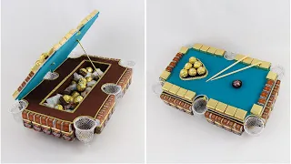 Idea. Billiards made of sweets. Gifts and crafts for men with their own hands.
