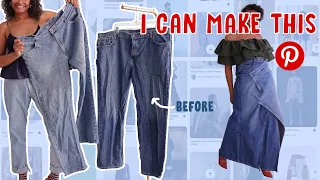 DIY jeans denim Maxi Skirt! | Upcycle My Dream Pinterest Wardrobe