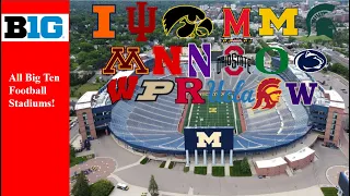 All Big 10 Football Stadiums!