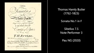 [Sheet music] Thomas Hamly Butler (1762-1823) - Sonata No.1 in F