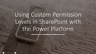 Using Custom Permission Levels in SharePoint with the Power Platform