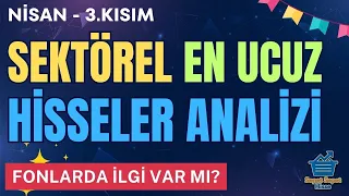 SEKTÖREL EN UCUZ HİSSELER ANALİZİ | NİSAN 2024 - 3.KISIM