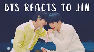 bts reacts to jin | 방탄소년단 석진 p9