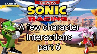 A few character interactions in Team Sonic Racing part 6 (Amy and Vector)