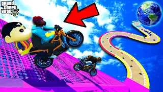 FRANKLIN and SHINCHAN TRIED THE IMPOSSIBLE GOLD JET PARKOUR CHALLENGE in GTA 5