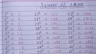 1se 100 tak square,1to 100 tak ka square ⬛⬜ square of 1to 100🪆🪆➕https://youtube.com/@Itzstudy2?si=