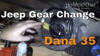 Install 4 88 Gears In Dana 35 From 4.10 || Jeep Mods E18