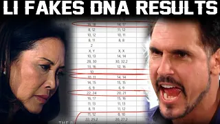 Li fakes the DNA results - Luna and Bill are disappointed CBS The Bold and the Beautiful Spoilers