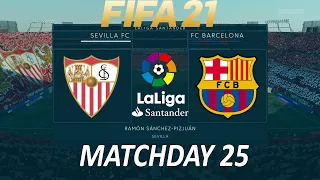 FIFA 21 Sevilla vs Barcelona | La Liga 2021 | PS4 Full Match