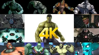 The Incredible HULK 2003 + Ultimate Destruction + 2008 Video Games All Boss Fights 4K