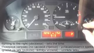 BMW e46 Clock setting - Установка время - Zeitumstellung