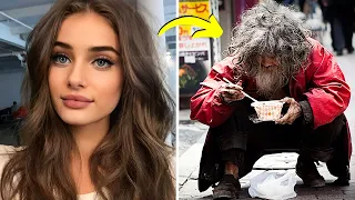 Woman Invites Homeless Man to Her Table, but 30 Minutes Later, He Gives Her a Note That Shocks Her