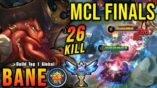 MCL FINALS!! 26 Kills Bane Best Build and Emblem!! - Build Top 1 Global Bane ~ MLBB