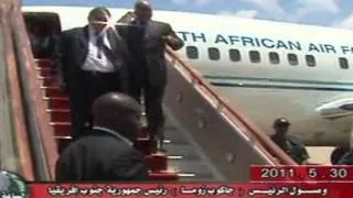 Zuma arrives in Libya for Kadhafi talks