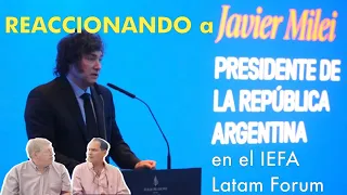 Reacting to Milei, president of Argentina, at the IEFA Latam Forum