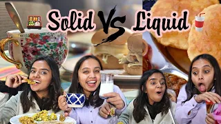 We only ate Solid v/s Liquid food for 24 HOURS😱