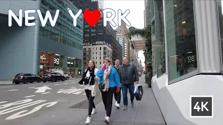 [Daily] New York City, Midtown Manhattan City Walk Tour, 53rd St, Lexington Ave, 4K Travel