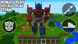 HOW TO PLAY TITAN OPTIMUS PRIME vs BUMBLEBEE Village Minecraft GAMEPLAY - Animation