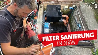 Koi-Teich Filter Sanierung in NRW