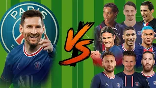 Messi vs PSG Legends💪(Neymar-Mbappe-Cavani-Beckham-Zlatan-Ramos)