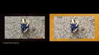 Power Ranger Samurai Gold Ranger and OctoZord First Appearance Split Screen (PR and Sentai version)