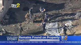 Coroner's Investigators Return To Burned Property Where Remains Were Found