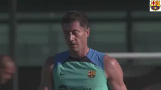 Robert Lewandowski First Training season With FC Barcelona