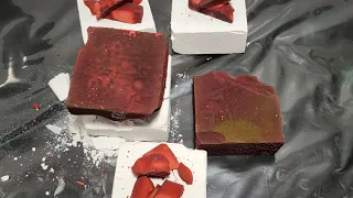 Red dye blocks with plain soft chalk