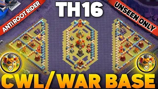 *UNBEATEN* TH16 WAR BASE WITH LINK | TH16 1 STAR WAR BASE | ANTI 1 STAR TH16 LEGEND BASE | COC