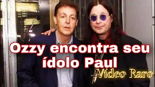 Ozzy encontra seu ídolo Paul McCartney #ozzy #thebeatles