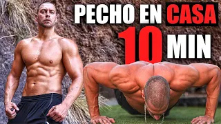 Rutina de PECHO en Casa - Solo 10 Minutos - Ejercicios Pectorales sin Equipo