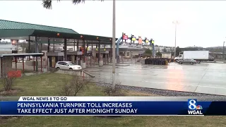 Pennsylvania Turnpike tolls increase on Jan. 3