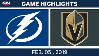 NHL Highlights | Lightning vs. Golden Knights - Feb. 5, 2019