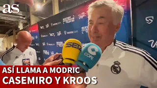 ANCELOTTI desvela el nombre que ha puesto a CASEMIRO, KROOS y MODRIC | Diario AS