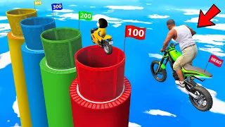 SHINCHAN AND FRANKLIN TRIED THE IMPOSSIBLE RAMP JUMP INTO TUBE BOX CHALLENGE GTA 5