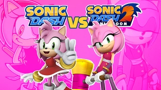 Sonic Dash vs Sonic Dash 2 Sonic Boom: Amy Comparison