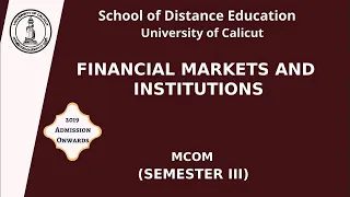 FINANCIAL MARKETS AND INSTITUTIONS