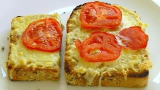 CHEESE on TOAST How to make easy snack food recipe