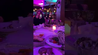 Dimash concert's after party in restaurant