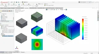 ⚡ SOLIDWORKS SIMULATION || THERMAL || Heat sink simulation under natural convection.