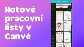 Začínáme s Canvou | Canva česky | Pracovní listy v Canvě | Canva pro učitele